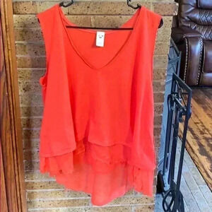 Free People oversized layered tank top.